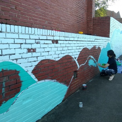 Mural by Julia Chon, aka Kimchi Juice